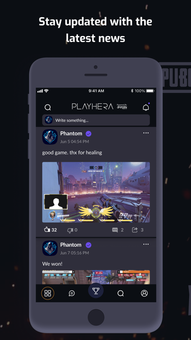 PLAYHERA - primary tournament screen