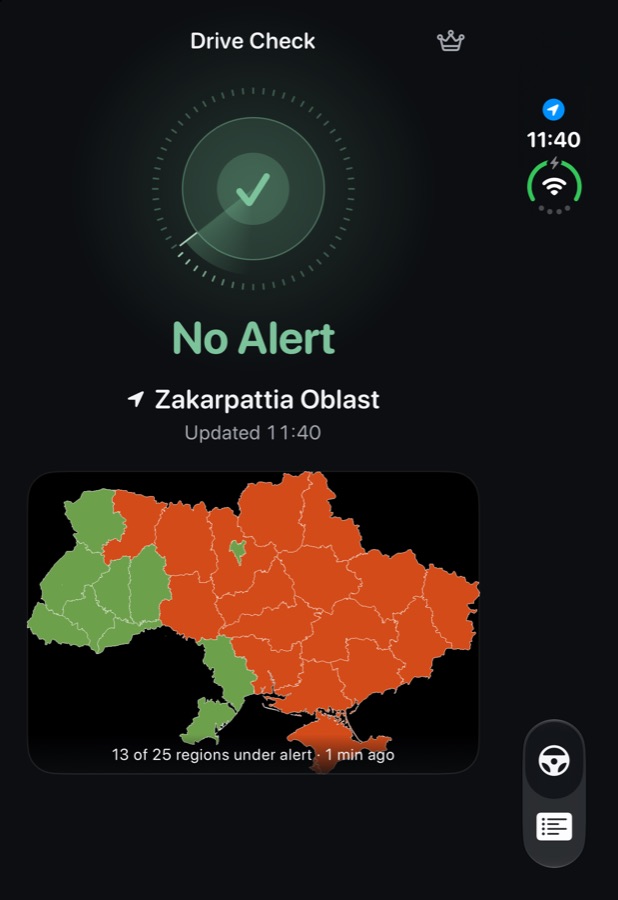 DriveCheckUA showing no alert for the current region